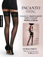 Кружевные чулки с имитацией шва INCANTO FATAL 20 den