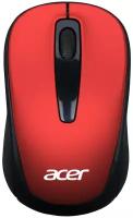 Мышь Acer OMR136 красный оптическая (1000dpi) беспроводная USB для ноутбука (2but)