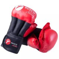 Перчатки для Рукопашного боя Rusco Sport Pro, Одобрены ФРБ, С Печатью 4 OZ красный