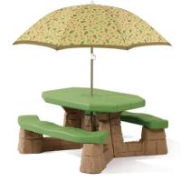 Детский игровой столик с двумя лавочками "Пикник с зонтом" Step2