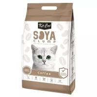 KIT CAT SOYA CLUMP COFFEE наполнитель соевый биоразлагаемый комкующийся для туалета кошек с ароматом кофе (14 л)