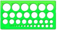 Трафарет окружностей "Стамм", 1-36 мм, зелёный