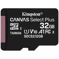 Карта памяти Kingston microSDHC 32 ГБ Class 10, V10, A1, UHS-I U1, R 100 МБ/с, 1 шт., черный