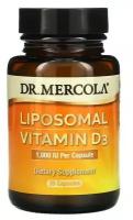 Капсулы Dr. Mercola Liposomal Vitamin D3, 140 г, 1000 ME, 30 шт