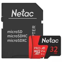 Карта памяти Netac MicroSD card P500 Extreme Pro 32GB, retail version w/SD