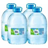 Вода питьевая Bon Aqua негазированная, ПЭТ, без вкуса, 4 шт. по 5 л