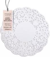Салфетка на стол ажурная бумажная белая круглая 10см - идеальное украшения для вашего стола