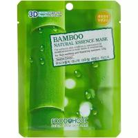 FOODAHOLIC NATURAL ESSENCE MASK #BAMBOO 3D - Фудахолик тканевая маска для лица с экстрактом бамбука, 23 гр -