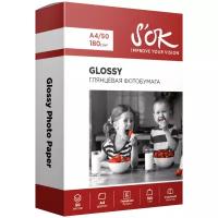 Бумага S'OK A4 Glossy 180 г/м², 50 л, белая