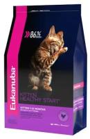 Корм для кошек сухой Юкануба Kitten Healthy Start для котят всех пород от 1 до 12 месяцев, гранулы с домашней птицей 400г / кошачья еда для