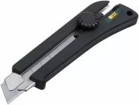 Монтажный нож FIT 10325 25 мм усиленный с вращ. прижимом, эластичн. ручка "Профи"