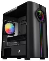 1STPLAYER Корпус INFINITE SPACE IS3 Black Корпус mATX, TG 1x120mm RGB fan inc. IS3-BK-1F2