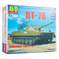 Сборная модель AVD Плавающий танк ПТ-76, 1/43