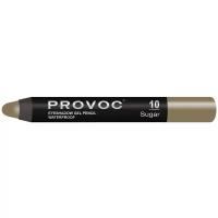 Provoc Eyeshadow Pencil 10 Тени-карандаш водостойкие (оливковый, шиммер)