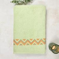 Полотенце махровое с вышивкой Cozy Home "Frivolo" 50x90 см, зеленый