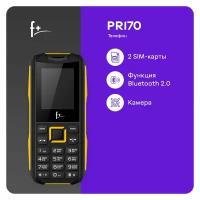 Мобильный телефон кнопочный F+ PR170 black-yellow, черный/желтый