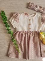 платье для новорождённого,нарядное платье для девочки/6 мес