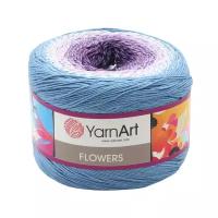 Пряжа для вязания YarnArt 'Flowers' 250гр 1000м (55% хлопок, 45% полиакрил) (264 секционный), 2 мотка