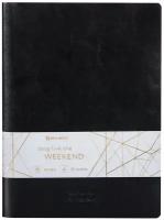 Тетрадь 60 л. в клетку обложка гладкий кожзам, сшивка, А4 (210х297мм), черный, BRAUBERG VIVA, 403907