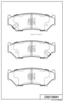 Дисковые тормозные колодки KASHIYAMA (противоскрипная пластина в компл.) арт. D9019MH