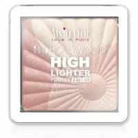 Alvin D'or Хайлайтер для лица пудровый 3х1 Glow Illuminating Hd Hollywood тон 02 нежный розовый 9,6мл