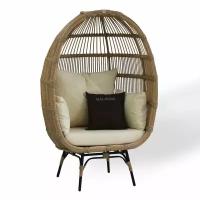 Кресло для отдыха Династия от Malacca из искусственного ротанга для сада и дома с матрасом и подушкой