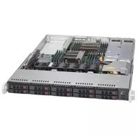 Сервер Supermicro SuperServer 1028R-WTRT без процессора/без ОЗУ/без накопителей/количество отсеков 2.5" hot swap: 10/2 x 750 Вт/LAN 10 Гбит/c