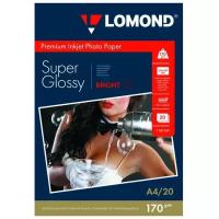 Бумага Lomond A4 Premium Photo Paper 1101101 170 г/м², 20 л, ярко-белый