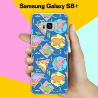 Силиконовый чехол на Samsung Galaxy S8+ Узор из динозавров 50 / для Самсунг Галакси С8 Плюс