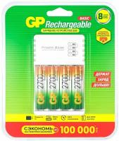 Зарядное устройство + аккумуляторы GP USB + 4 аккум. АA (HR6) 2700mAh (GP 270AAHC/CPB-2CR4)