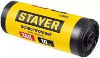 STAYER HEAVY DUTY 360 л, чёрные, 10шт, особопрочные, строительные мусорные мешки (39157-360)