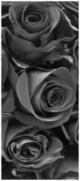 Самоклеящиеся фотообои "Алые розы", размер: 90x210 см, эффект: черно-белый