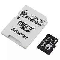 Карта памяти SmartBuy microSDHC Class 10, UHS-I U3, R/W 90/70 МБ/с, адаптер на SD, черный/белый