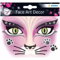 Наклейка на лицо HERMA Face Art Pink Cat