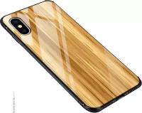 Чехол-накладка для iPhone X / ХS (Wood Grain)