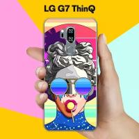 Силиконовый чехол на LG G7 ThinQ Очки / для ЛДжи Джи 7 СинКу