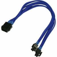 Удлинитель Nanoxia 8-pin EPS to 4+4-pin, 30см, синий NX8PV3EB