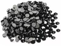 Стразы из хрустального стекла, горячей фиксации, цвет Black (черный) SS30, диаметр 6,4 мм, 280 шт, Корея