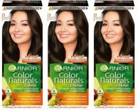 GARNIER Color Naturals Краска для волос 110мл 3 Тёмный каштан, набор 3шт