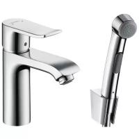 Смеситель с гигиеническим душем hansgrohe Metris 31285000, хром хром 1600 мм