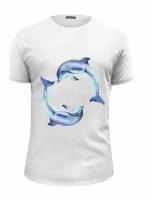 Термонаклейка на футболку (термоаппликация) Дельфин, Арт