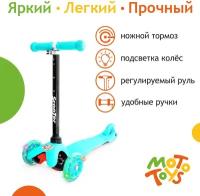 Самокат Scooter SK-001, бирюзовый в коробке, SK-001-5