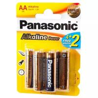 Батарейка Panasonic Alkaline Power AA/LR6, в упаковке: 6 шт