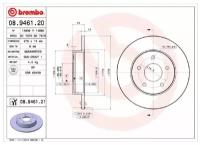 Brembo диск тормозной nissan almera tino (v10) 12/98-02/06 / nissan primera (p12) 01/02- / nissan primera 08946120, (1шт)