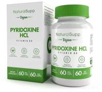 Витамин В6 пиридоксин гидрохлорид NATURALSUPP Vegan Pyridoxine B6 (60 вегкапсул)