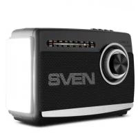 SVEN АС SVEN SRP-535, черный, радиоприемник, мощность 3 Вт (RMS), FM/AM/SW, USB, microSD, фонарь, встроенный аккумулятор Sven. АС SVEN SRP-535, черный, радиоприемник, мощность 3 Вт (RMS), FM/AM/SW, USB, microSD, фонарь, встроенный аккумулятор