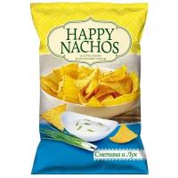 Чипсы Happy Nachos кукурузные Сметана и лук