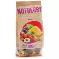 Смесь орехов и сухофруктов NUTBERRY жаренные орехи с ананасом и изюмом 220 г