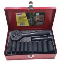 Набор инструментов WMC Tools WMC-4122-5, 12 предм., черный/красный