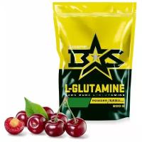 Л-Глутамин порошок Binasport "L-GLUTAMINE" (Глютамин) 200 г со вкусом вишни